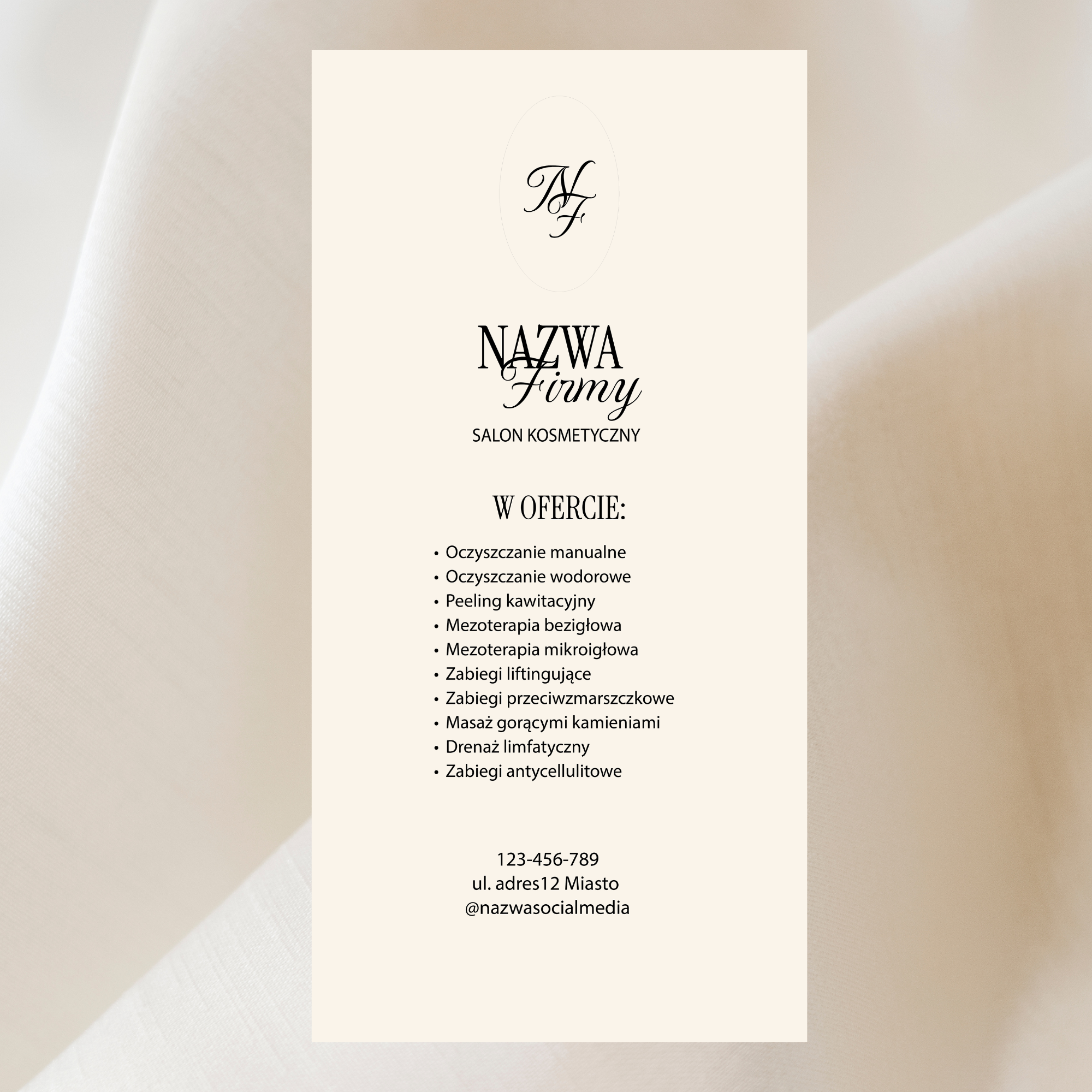Roll-up minimalistyczny beż